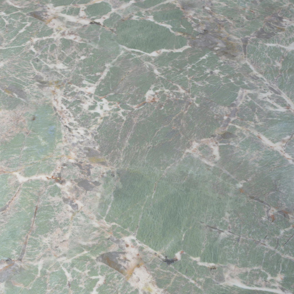 Green Grey Marble Effect 135cm Round Dining Table Metal Base - Home Furniture Interiors