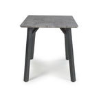 Grey Concrete Effect Top 1.2m Dining Table with Black Legs - Home Furniture Interiors