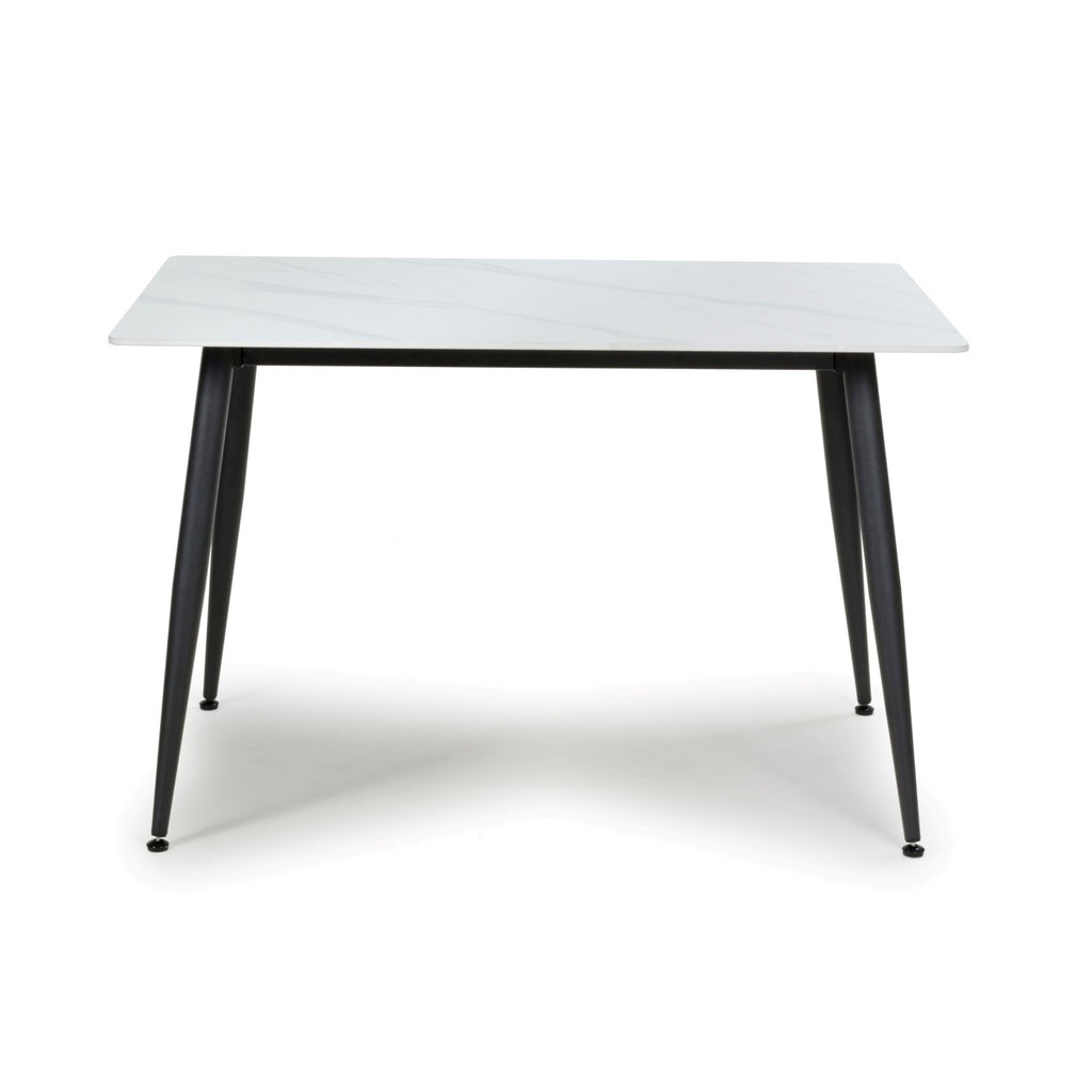 White Stone 120cm Dining Table - Home Furniture Interiors