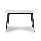 White Stone 120cm Dining Table - Home Furniture Interiors