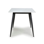 White Stone 120cm Dining Table - Home Furniture Interiors
