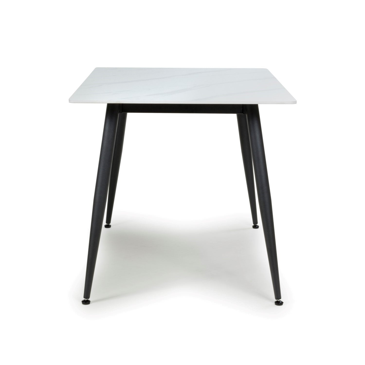 White Stone 120cm Dining Table - Home Furniture Interiors