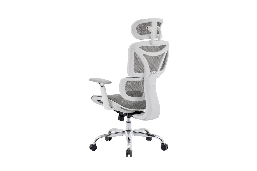 Elite Mesh Grey White Office Chair - Home Furniture Interiors