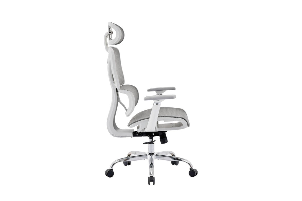 Elite Mesh Grey White Office Chair - Home Furniture Interiors