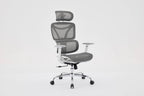 Elite Mesh Grey White Office Chair - Home Furniture Interiors