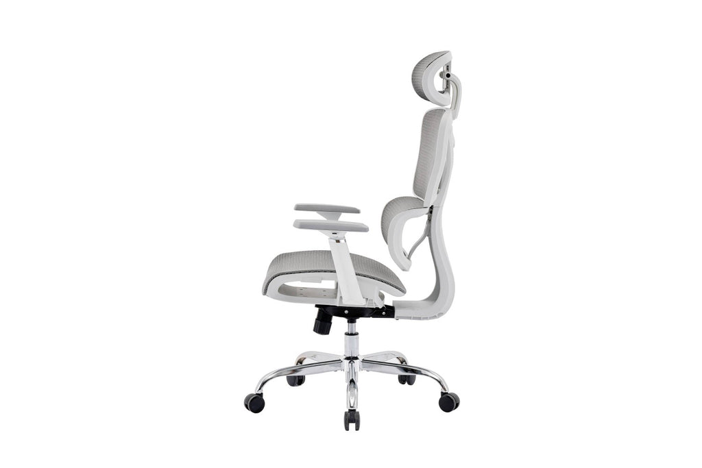 Elite Mesh Grey White Office Chair - Home Furniture Interiors