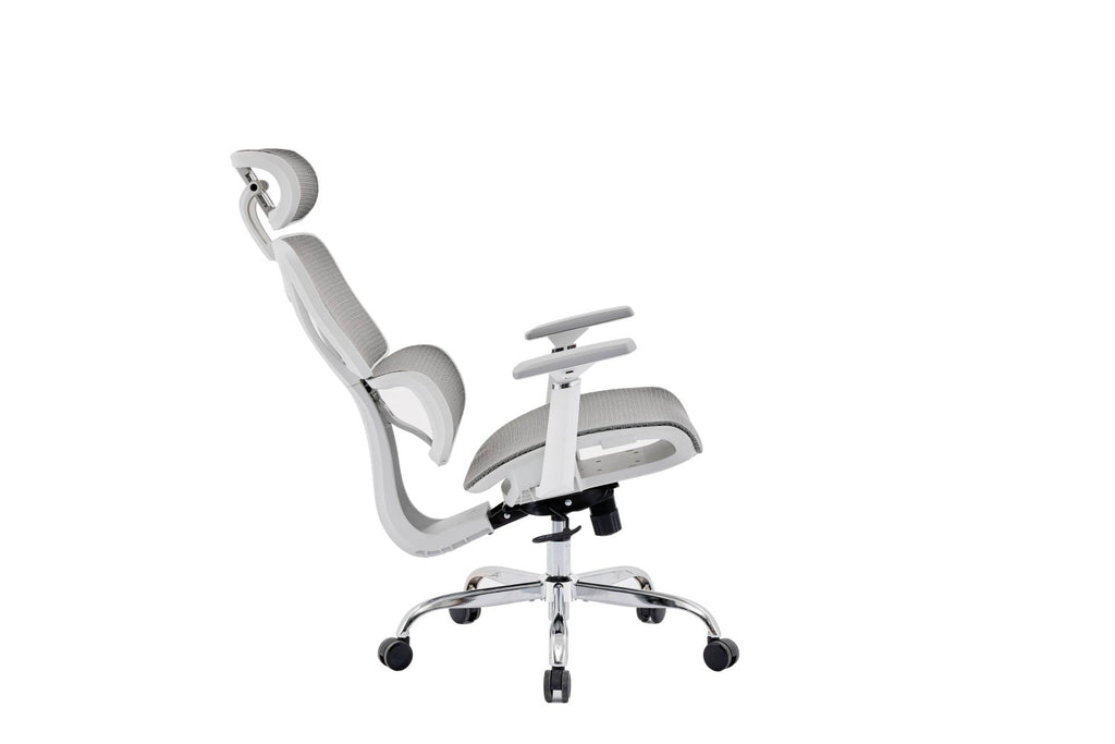 Elite Mesh Grey White Office Chair - Home Furniture Interiors