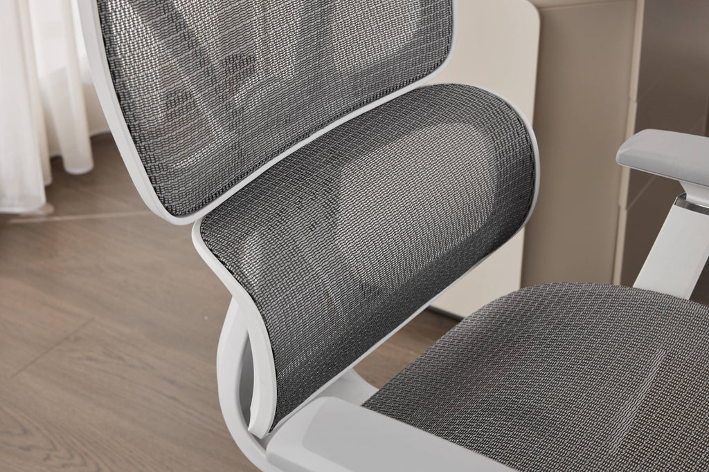 Elite Mesh Grey White Office Chair - Home Furniture Interiors