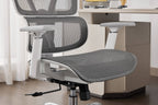 Elite Mesh Grey White Office Chair - Home Furniture Interiors