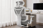Elite Mesh Grey White Office Chair - Home Furniture Interiors