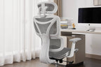 Elite Mesh Grey White Office Chair - Home Furniture Interiors
