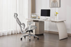 Elite Mesh Grey White Office Chair - Home Furniture Interiors