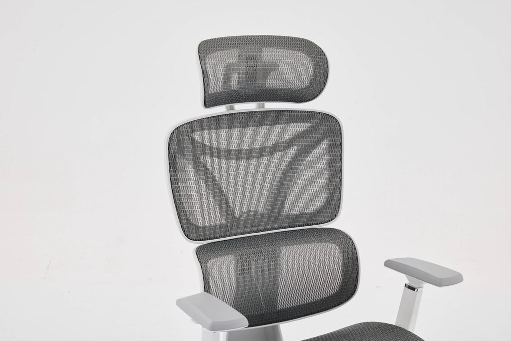 Elite Mesh Grey White Office Chair - Home Furniture Interiors