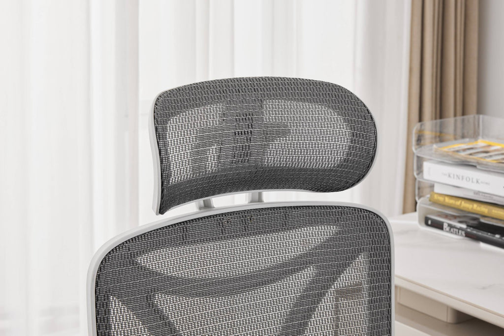 Elite Mesh Grey White Office Chair - Home Furniture Interiors