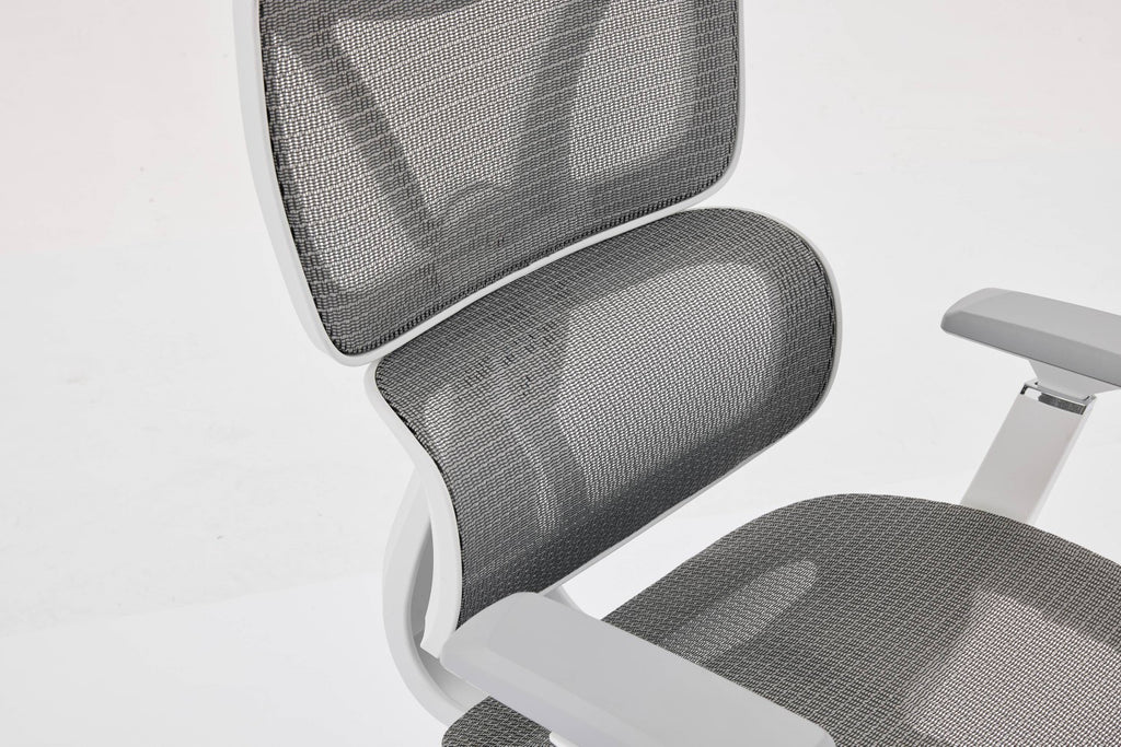 Elite Mesh Grey White Office Chair - Home Furniture Interiors