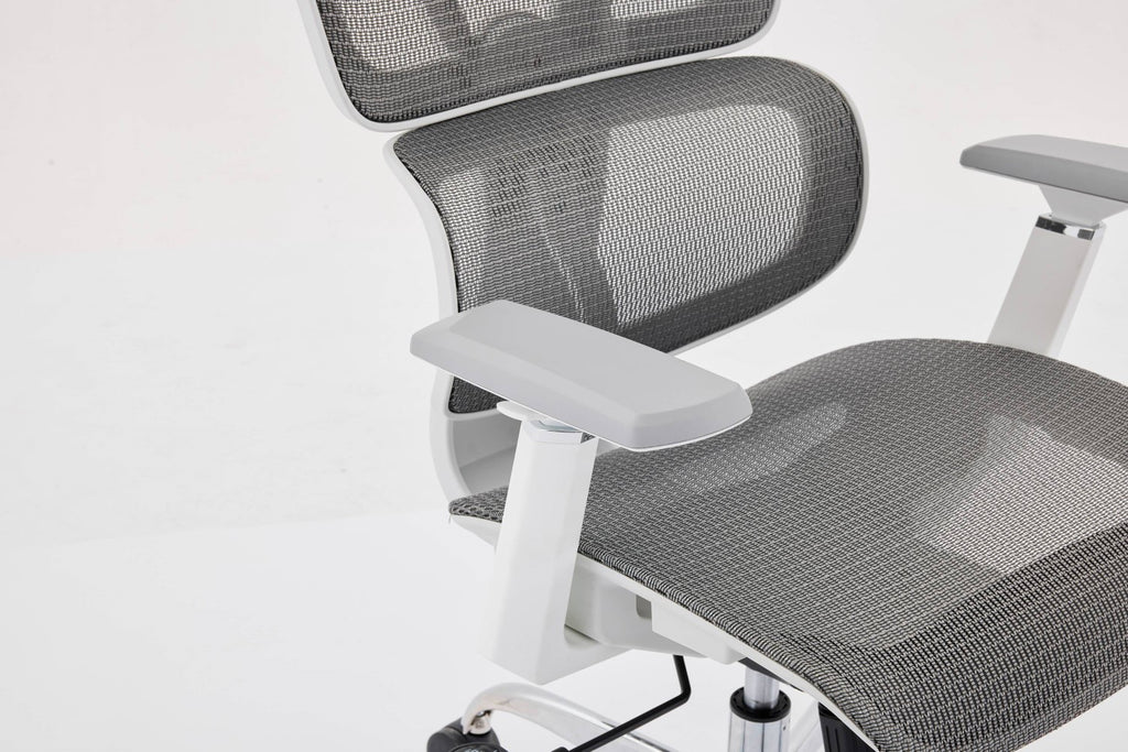 Elite Mesh Grey White Office Chair - Home Furniture Interiors