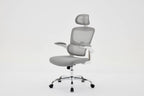 Supreme Mesh Grey White Office Chair - Home Furniture Interiors