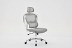 Supreme Mesh Grey White Office Chair - Home Furniture Interiors