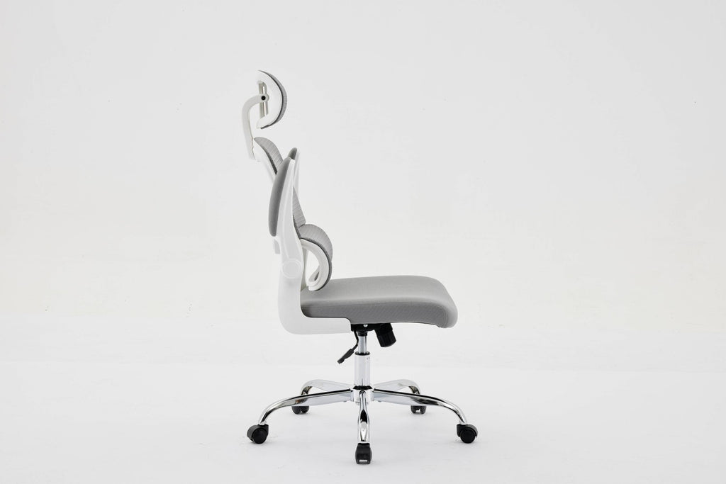 Supreme Mesh Grey White Office Chair - Home Furniture Interiors