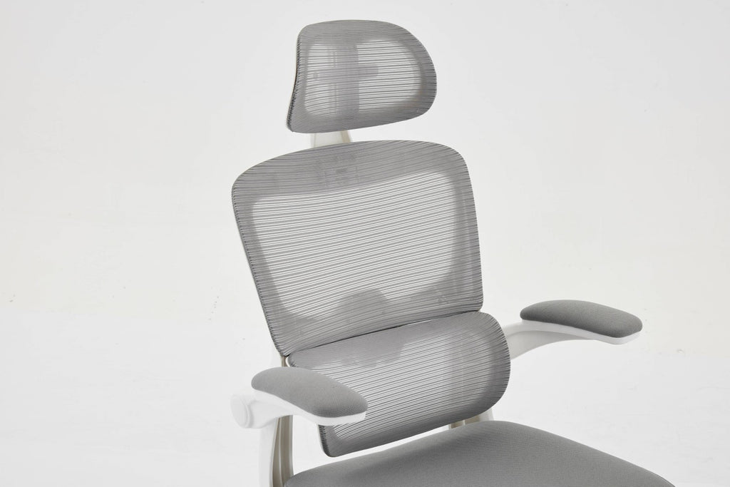 Supreme Mesh Grey White Office Chair - Home Furniture Interiors