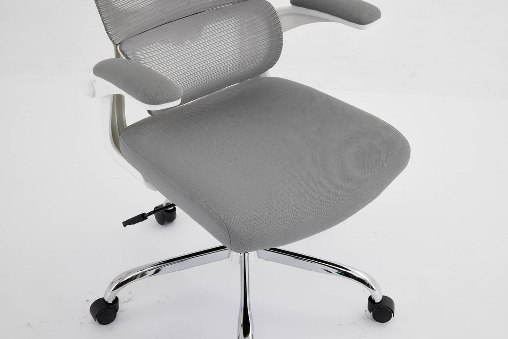Supreme Mesh Grey White Office Chair - Home Furniture Interiors
