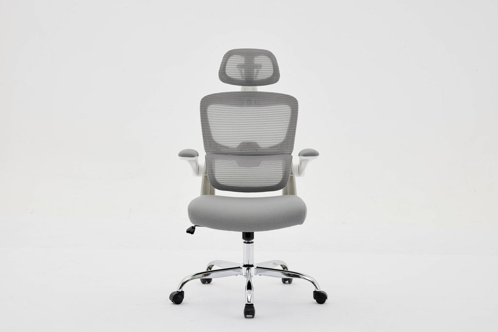 Supreme Mesh Grey White Office Chair - Home Furniture Interiors