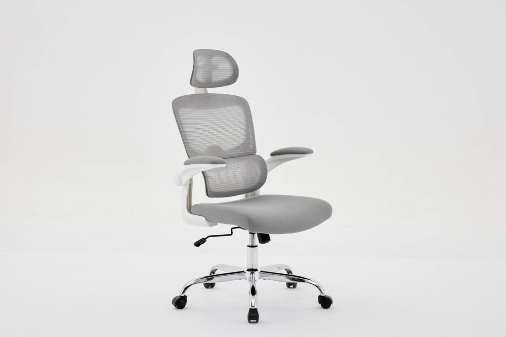 Supreme Mesh Grey White Office Chair - Home Furniture Interiors