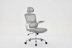 Supreme Mesh Grey White Office Chair - Home Furniture Interiors