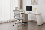 Supreme Mesh Grey White Office Chair - Home Furniture Interiors