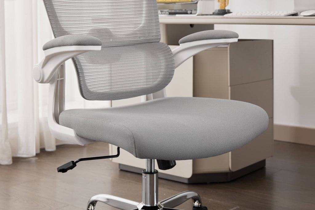 Supreme Mesh Grey White Office Chair - Home Furniture Interiors