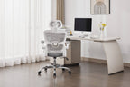 Supreme Mesh Grey White Office Chair - Home Furniture Interiors