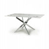 Astoria Medium 1.6m White Chrome Dining Table