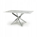 Astoria Medium 1.6m White Chrome Dining Table