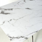 Astoria Medium 1.6m White Chrome Dining Table - Home Furniture Interiors