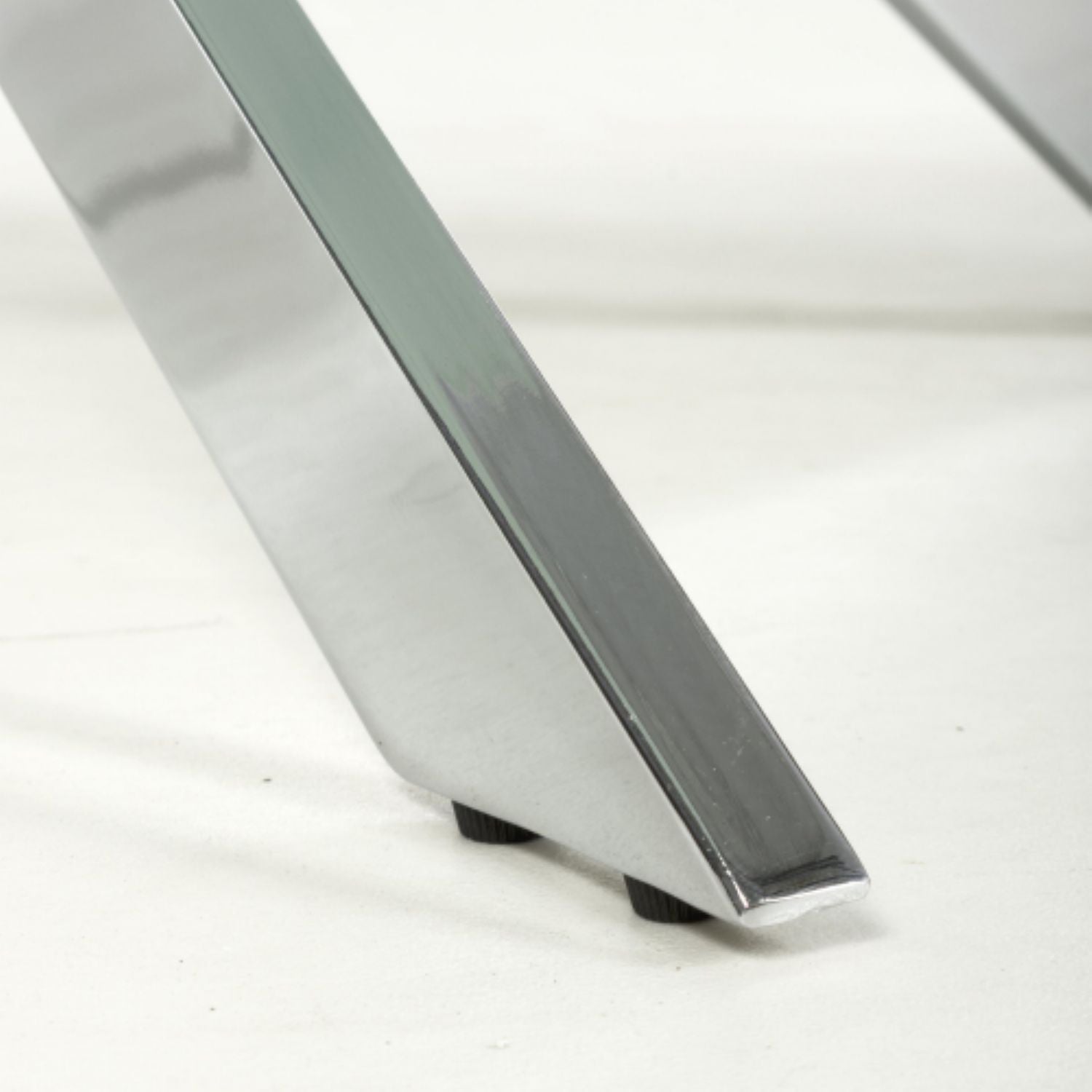Astoria Medium 1.6m White Chrome Dining Table - Home Furniture Interiors