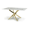 Astoria Medium 1.6m White Gold Dining Table