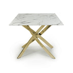 Astoria Medium 1.6m White Gold Dining Table - Home Furniture Interiors
