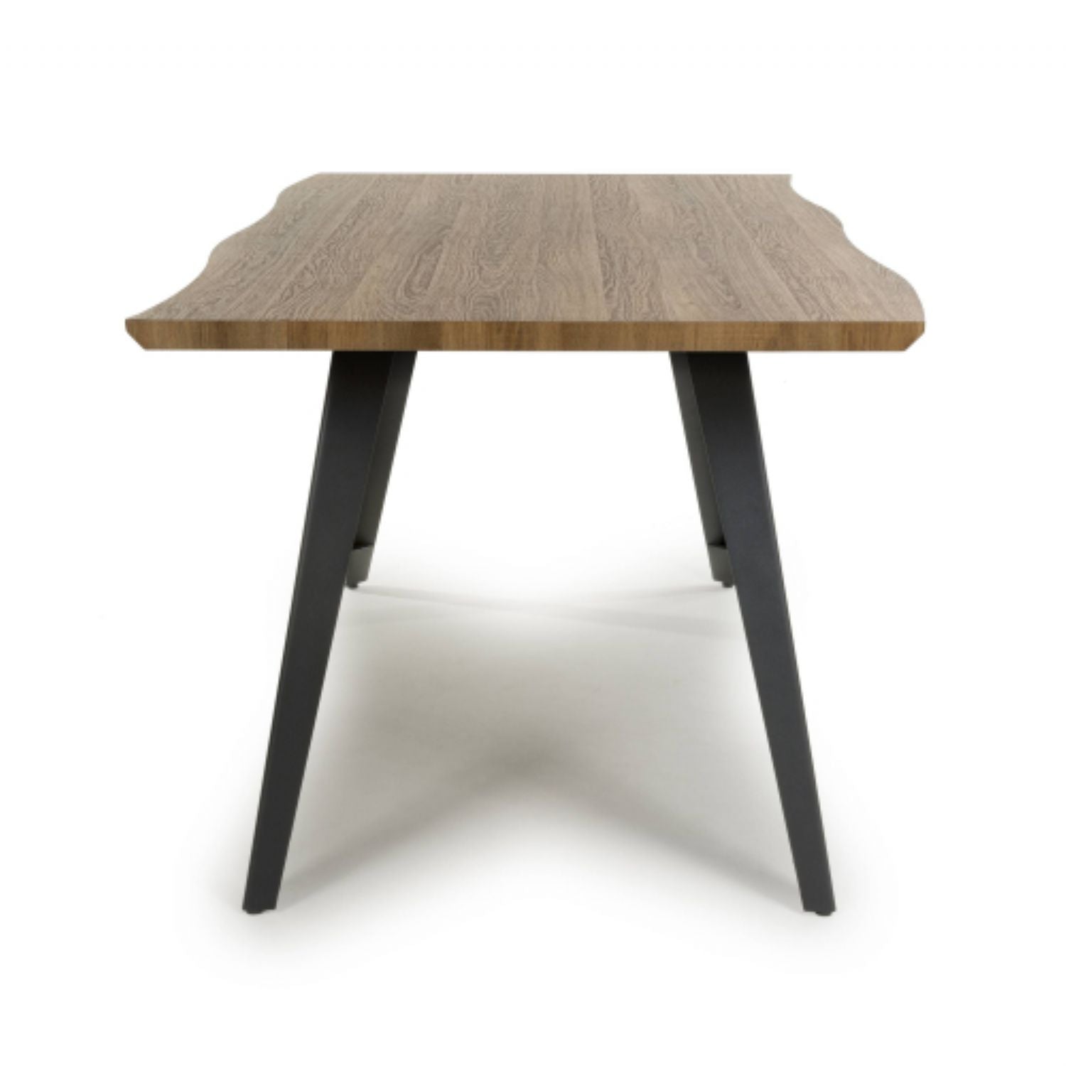 Nassau Medium Natural Curved Dining Table - Home Furniture Interiors
