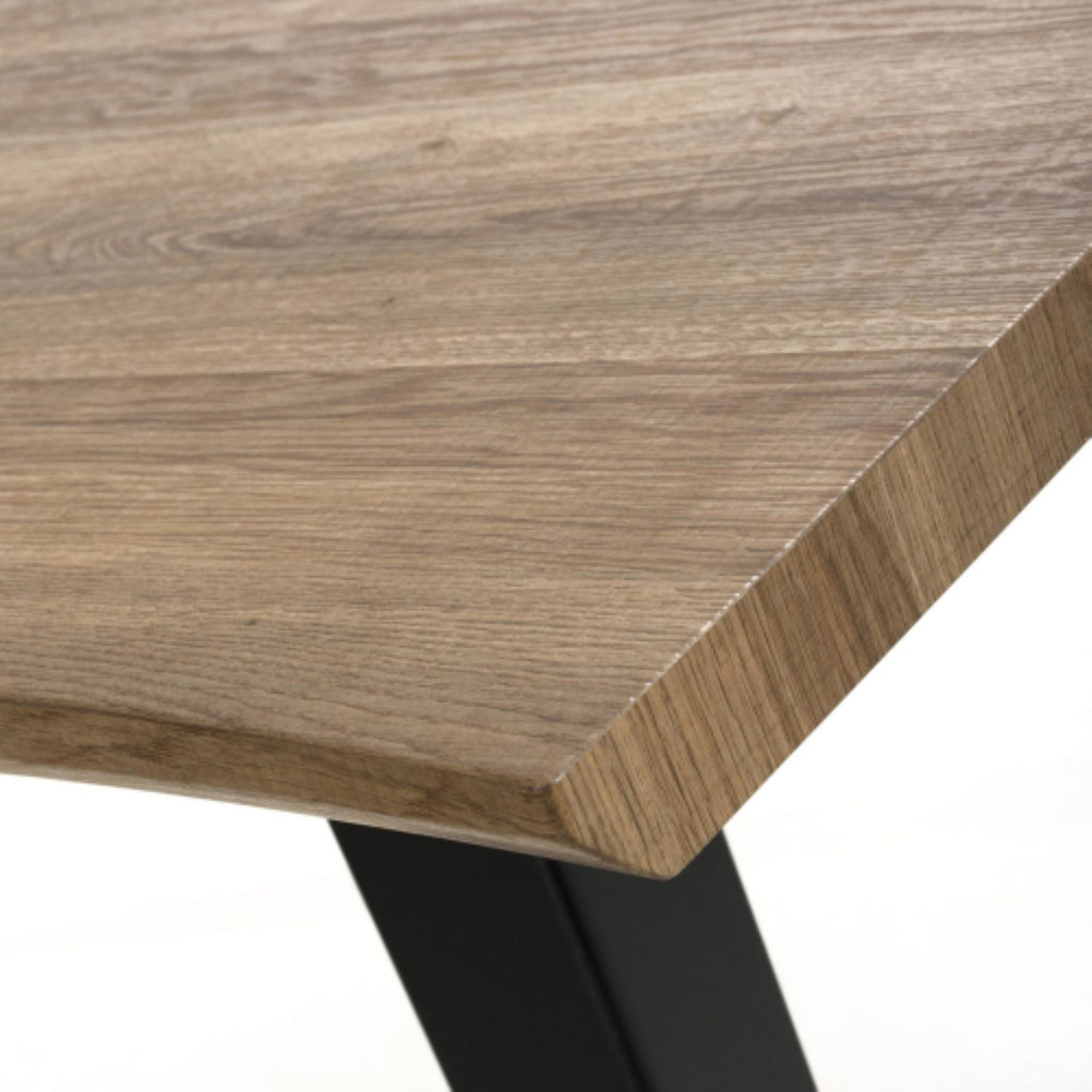 Nassau Medium Natural Curved Dining Table - Home Furniture Interiors