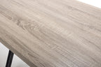 Oak Top Bar Table with Black Cross Metal Legs - Home Furniture Interiors