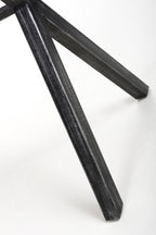 Oak Top Bar Table with Black Cross Metal Legs - Home Furniture Interiors