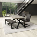 Narvik 1.6m Medium And 2 Archer Chairs And Bench Dining Set - Home Furniture Interiors