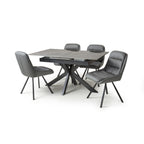 Tokyo Extender Grey and 4 Arnhem Grey Dining Set - Home Furniture Interiors