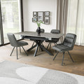 Tokyo Extender Grey and 4 Arnhem Grey Dining Set - Home Furniture Interiors