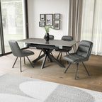 Tokyo Extender Grey and 4 Arnhem Grey Dining Set - Home Furniture Interiors