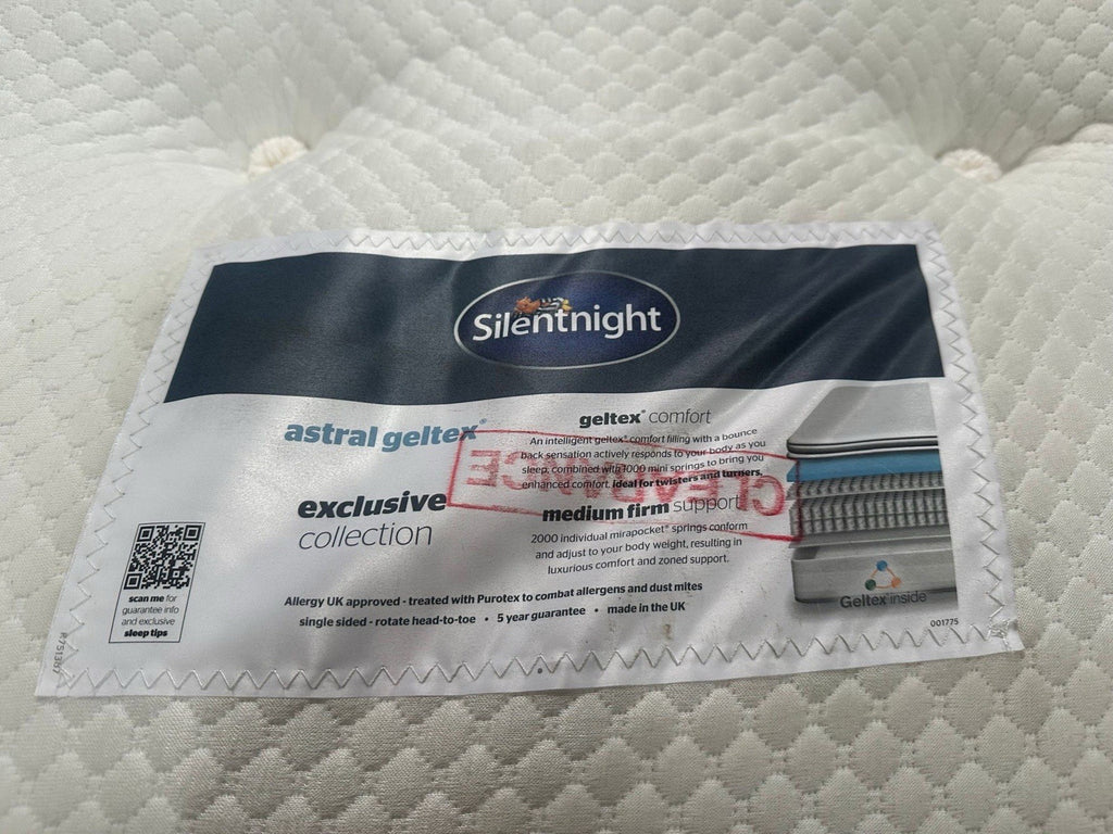 Silentnight Astral Geltex 3000 Pocket BoxTop 4ft 6 Double Mattress RRP £1499 B