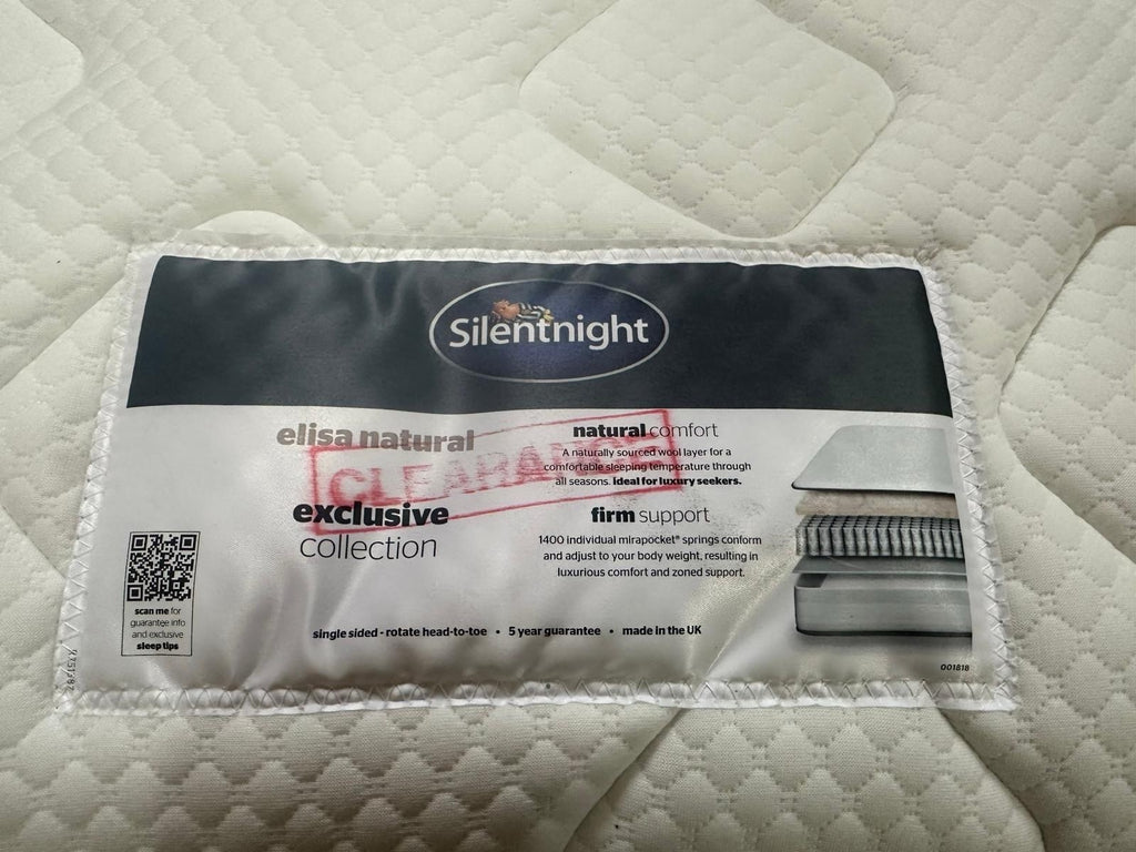 Silentnight Elisa Natural 1400 Pocket Firm 4ft 6 Double Mattress - RRP £899 B