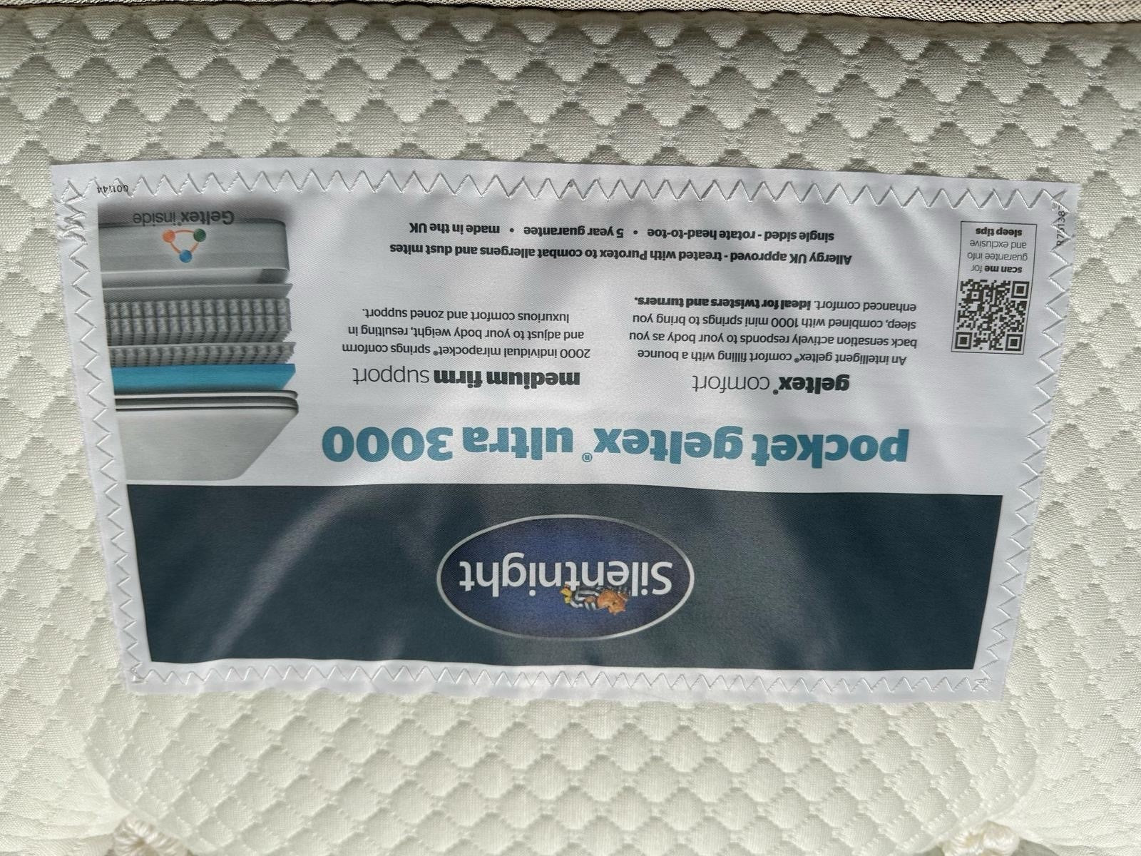 Silentnight Pocket Geltex 3000 Ultra BoxTop 4FT 6 Double Mattress - RRP £1599