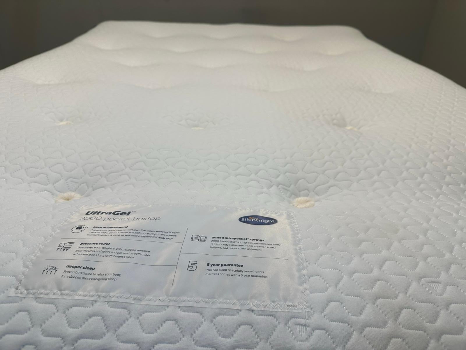 Silentnight UltraGel 2000 Pocket Box Top Mattress 5FT Kingsize RRP £1029