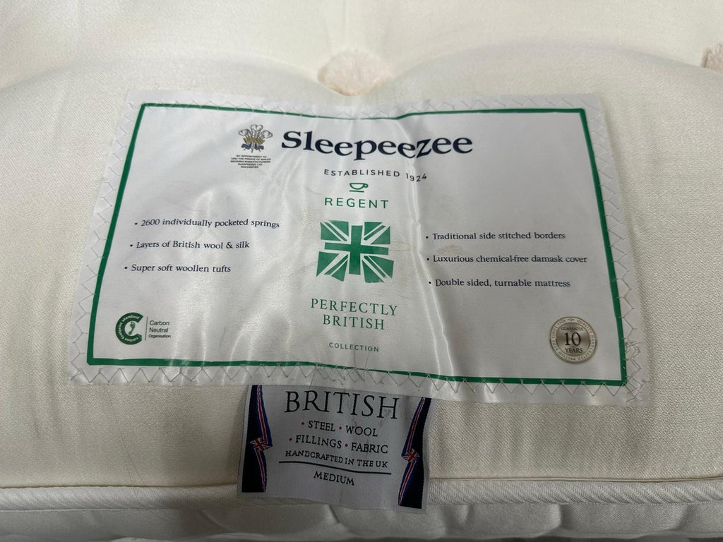 Sleepeezee Perfectly British Regent 2600 Mattress 3FT Single RRP £989 B - Home Furniture Interiors